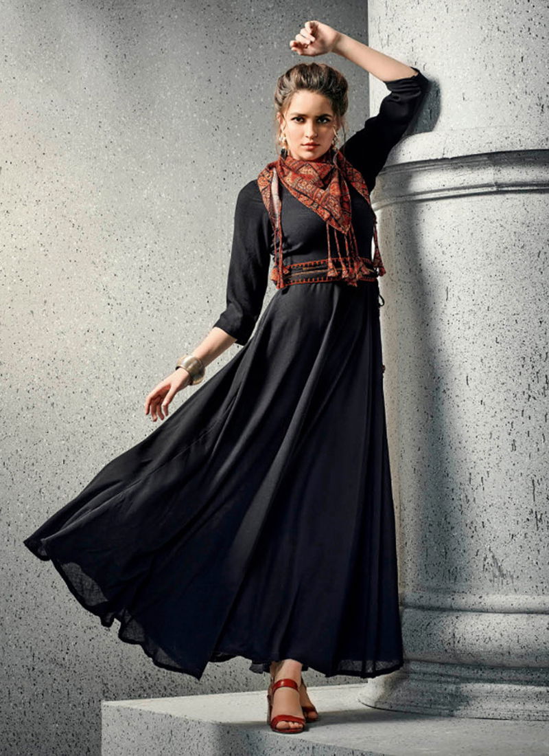 Shades Vol 2 Cotton Silk Satin Digital Print New Designer Long Kurti Collection 4191-4198
